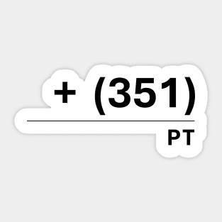 Portugal Country Code Graphic Representation Sticker